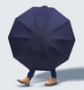 天堂伞 三折超大商务黑胶伞33212E黑胶 藏青色 商品缩略图1