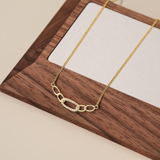 【晨光镂影】S925银几何镂空圆环项链【YF-A3892】 商品图1