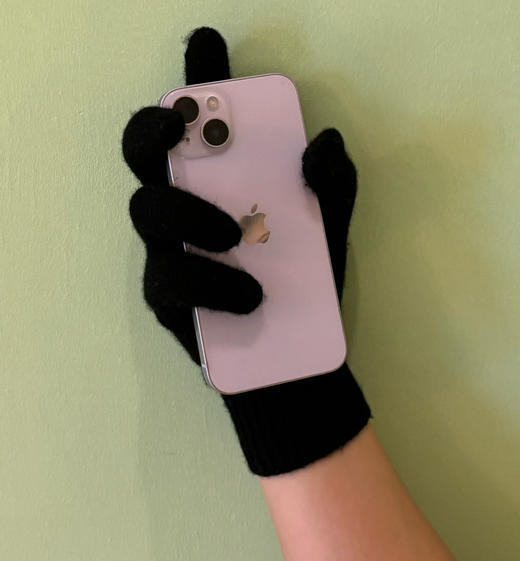 爆单！15天内发完  红莲山羊绒手套加厚保暖五指针织手套 25g/双 商品图1