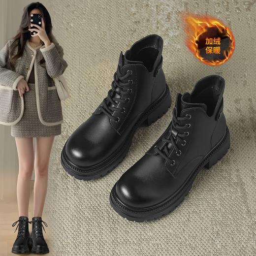 ZHR则则经典多巴胺马丁靴2024新厚底轻便法式小短靴简约时装女靴 商品图0