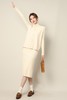 Le Malene 米白色马甲半裙针织三件套套装 17540 商品缩略图1