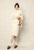 Le Malene 米白色马甲半裙针织三件套套装 17540 商品缩略图3