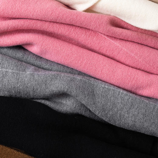 无缝绵羊毛显瘦优雅小v领羊毛针织打底羊绒衫 商品图3