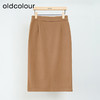 oldcolour高腰显瘦气质通勤时尚直筒长款半身裙DM43063098 商品缩略图0
