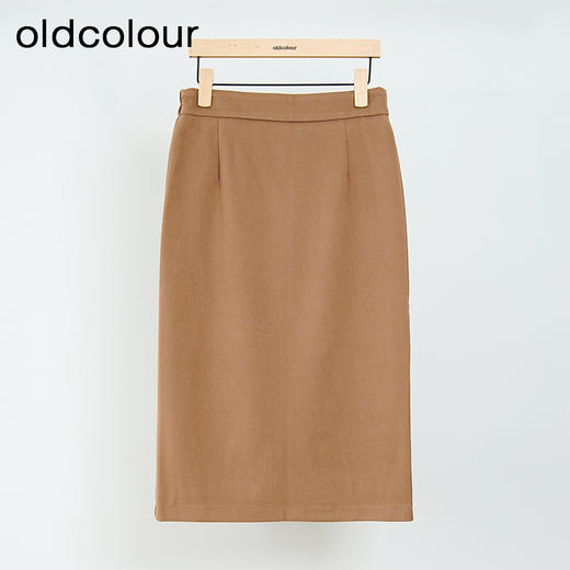 oldcolour高腰显瘦气质通勤时尚直筒长款半身裙DM43063098 商品图0