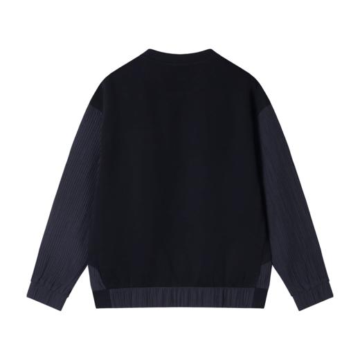 24V113新款港风拼接撞色圆领套头卫衣时尚百搭情侣简约上衣秋款 商品图4