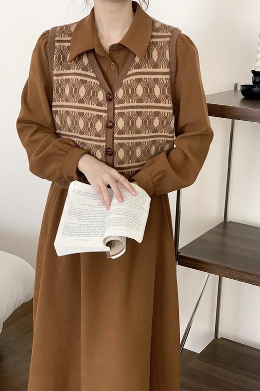 L.Fleuri 复古时髦马甲连衣裙套装 17539 商品图3