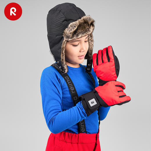 芬兰reima2024冬季新款男女儿童大童拒水防风保暖分指棉手套 商品图3