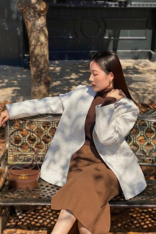 amadella 气质简约小香风无领西装外套 17553 商品图0