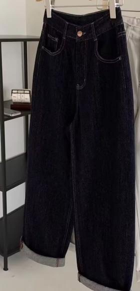 【门店同款】ENJOY冬季翻边牛仔裤 159512702