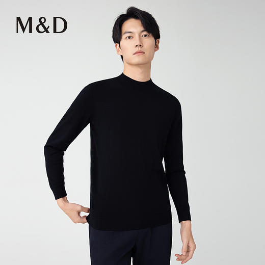 【名盾】小高领羊毛衫，黑科技可机洗，轻盈舒暖易打理M0CL08X70B 商品图1