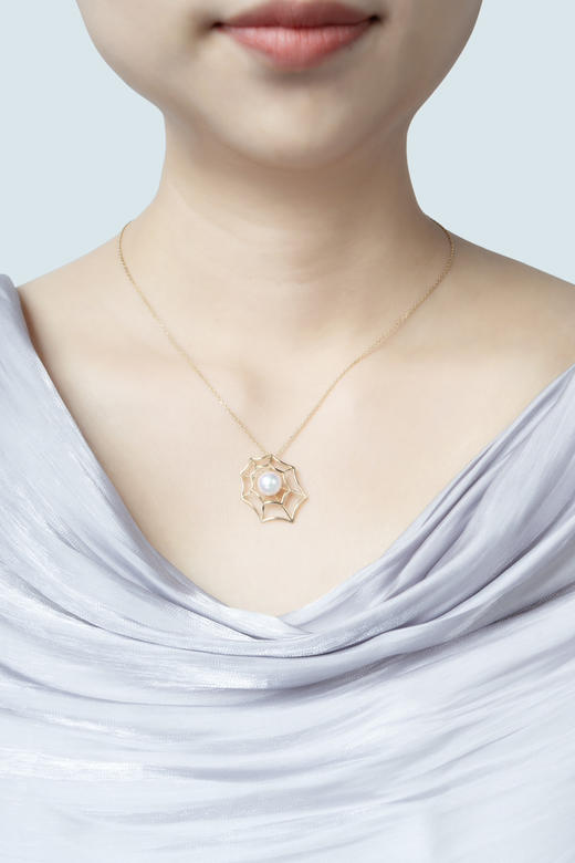 「网」Akoya珍珠14k项链 商品图3