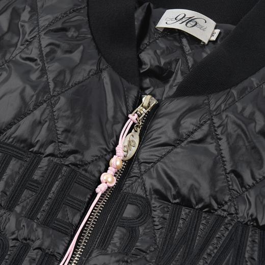 GOODBAI 916 slogan刺绣格纹棒球领填充拉链外套 商品图2