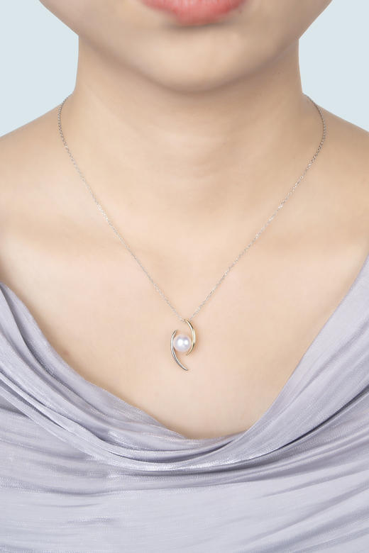 「眼」Akoya珍珠14k项链 商品图2