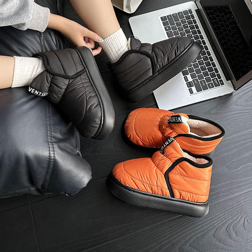 【特价69元】冬季清新简约女款高帮保暖棉鞋外穿舒适棉靴毛绒女棉鞋【WG24132】 商品图0