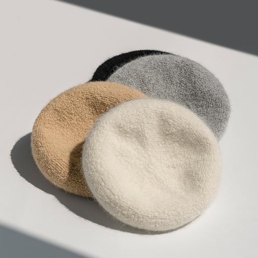 【林栖好物】复古纯色羊毛呢贝雷帽子女百搭显脸小画家帽冬新头围小慎拍 商品图2