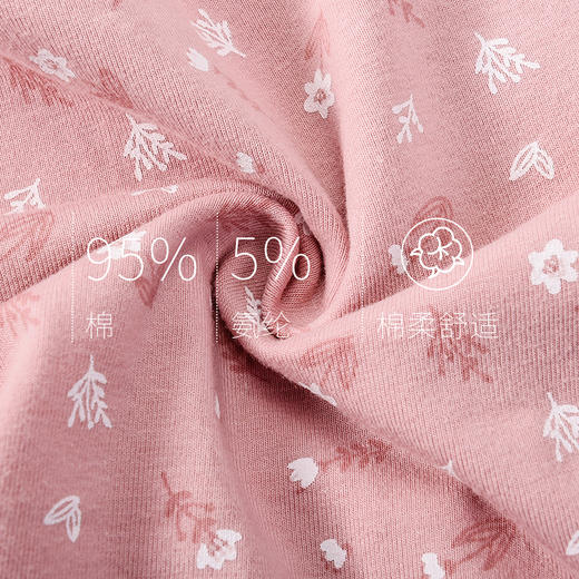 洁丽雅4条装中腰纯棉女士内裤蕾丝花边双层纯棉内裆简约舒适亲肤三角裤女 商品图5