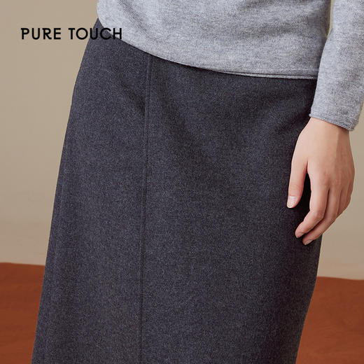 pure touch女士绵羊毛简约设计感半裙1350244414 商品图3