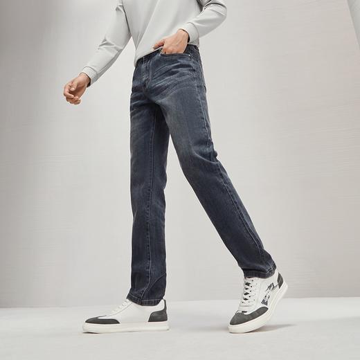 【含莱赛尔】柒牌男士牛仔长裤秋季2024新品时尚潮流休闲直筒男裤	127H72770 商品图1