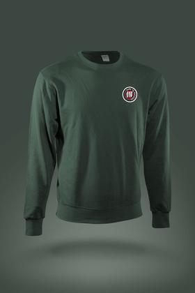 严素 一定得 套头休闲棉卫衣，男女通用宽松日常枣红绿灰