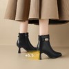 ZHR则则废土风细跟短靴女2024新款冬季潮流瘦瘦靴保暖加绒小皮靴 商品缩略图4