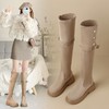 ZHR则则时尚百搭过膝靴2024新款洋气复古长筒靴折叠两穿加绒女靴 商品缩略图1
