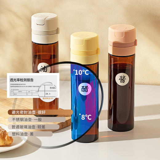 摩登主妇密封防漏玻璃油壶厨房家用不挂油防漏油罐酱油醋调料油瓶 商品图2