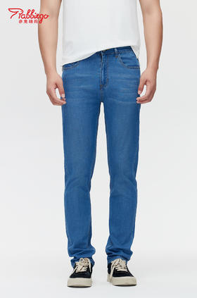 赤兔嗨购男装宽松直筒弹力不束缚牛仔裤2024年秋冬新款水洗长裤