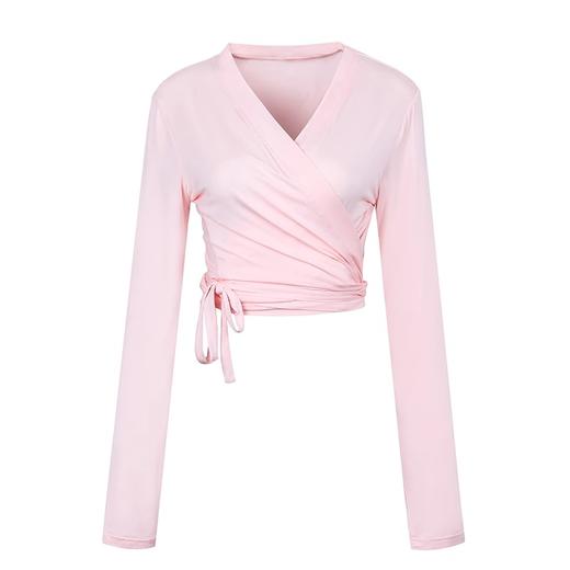 跃牌【周游世界系列】2024秋冬新款亲肤透气薄款瑜伽开衫系结运动长袖外套TP0828 商品图4