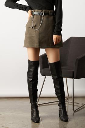 Kai & Kiera 率性休闲风半裙（不含腰带） 10862