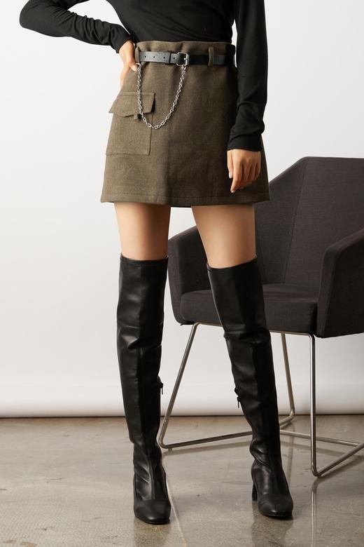 Kai & Kiera 率性休闲风半裙（不含腰带） 10862 商品图0