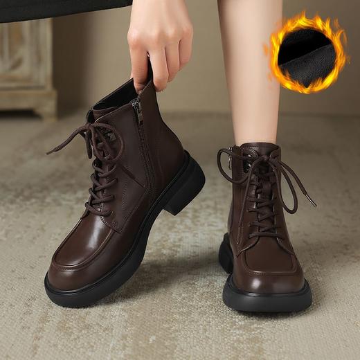 ZHR则则时尚甜酷经典马丁靴短靴2024新款冬季加绒百搭靴子女鞋潮 商品图7