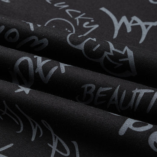 【含桑蚕丝加绒加厚】罗蒙秋冬男装满身印花加绒卫衣男秋冬保暖男士卫衣男套头T恤 商品图6