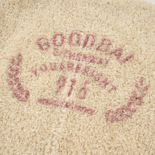 GOODBAI 916 slogan做旧印花拼接oversize圆领仿羊羔绒外套 商品图4