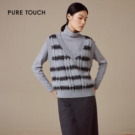 pure touch女士柔软保暖兔毛针织背心1345244418