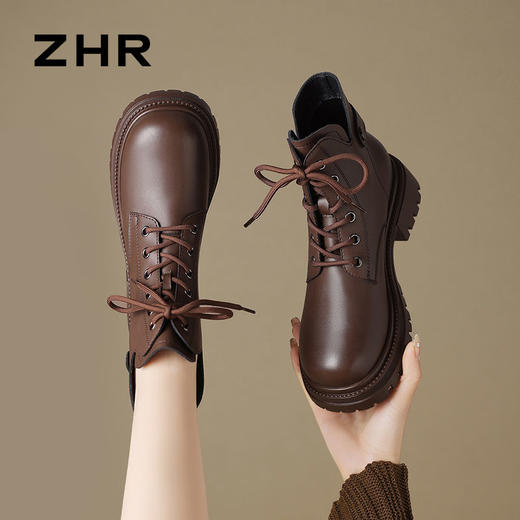 ZHR则则经典多巴胺马丁靴2024新厚底轻便法式小短靴简约时装女靴 商品图9