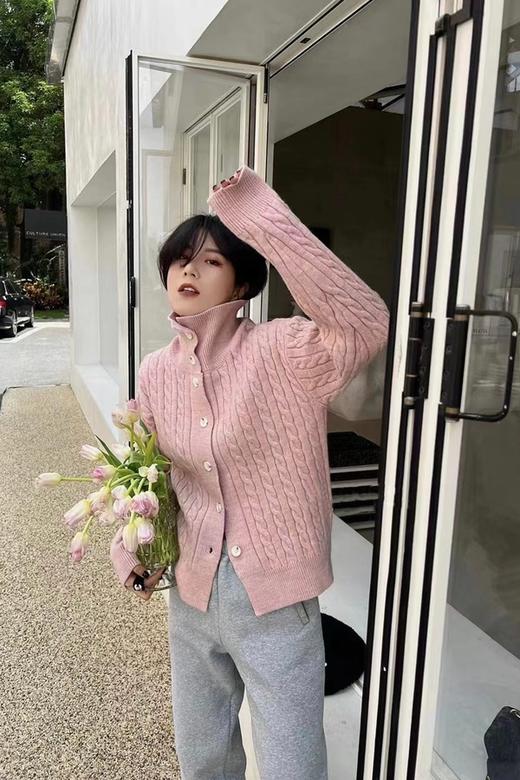 LNNNS 休闲高领麻花针织外套 17568 商品图3