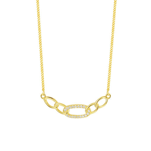 【晨光镂影】S925银几何镂空圆环项链【YF-A3892】 商品图3