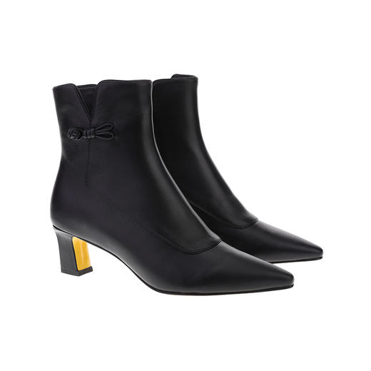 sheme精致手工盘扣点缀 新中式女士短靴 通勤商务 可定制 商品图5