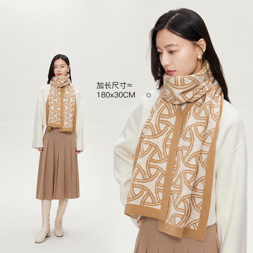 FANCET 100%羊毛美拉德保暖围巾 商品图1