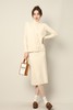 Le Malene 米白色马甲半裙针织三件套套装 17540 商品缩略图0