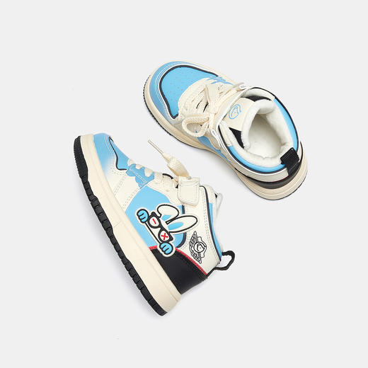 【ZY马骑顿】儿童板鞋冬季加绒小白鞋保暖男大童棉鞋女童跑步鞋 商品图9