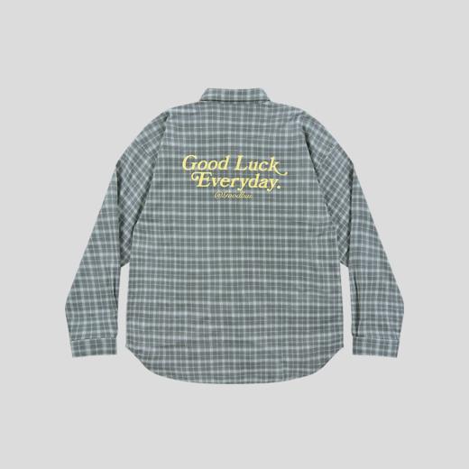 GOODBAI Good Luck Everyday印花oversize偏厚衬衫 商品图4