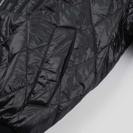 GOODBAI 916 slogan刺绣格纹棒球领填充拉链外套 商品图4