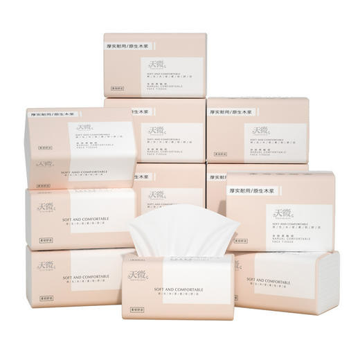 【新人专享】6包300张家用抽纸一次性加厚卫生纸抽取式大包擦手 商品图4