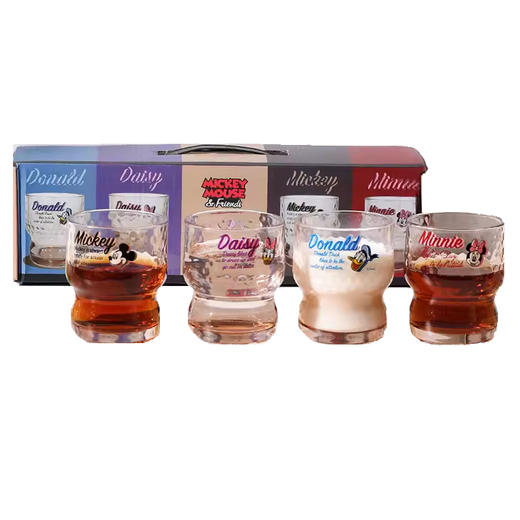 迪士尼玻璃杯4件套茶色 商品图0