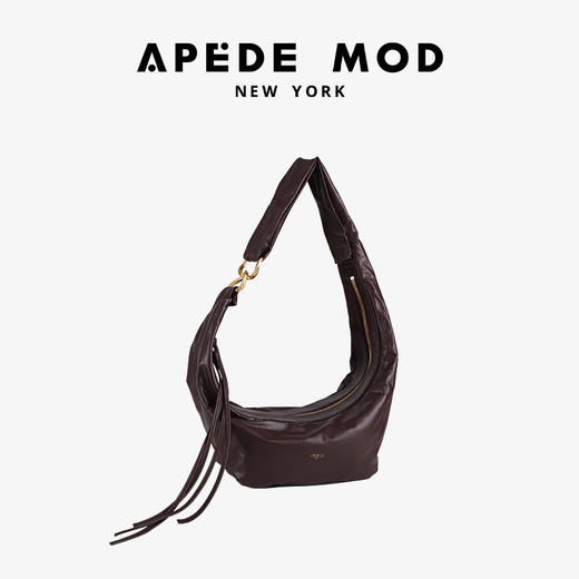 【秋冬新款】品牌直发 APEDE MOD 几何锁扣头层牛皮云朵流苏包单肩斜挎包 商品图3