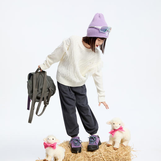女童海岛绒保暖夹裤冬季新款安奈儿童装实体店同款AG446812 商品图5