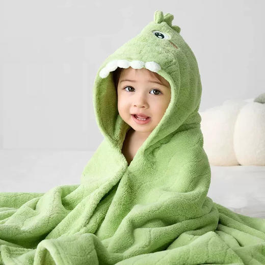【儿童浴袍￥24.8】儿童浴巾男孩女孩可穿新生婴儿洗澡速干吸水斗篷宝宝带帽浴袍裹巾 商品图0