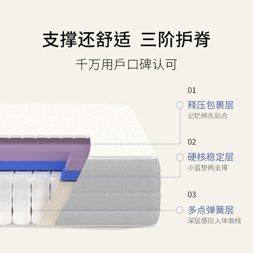 【偏硬护脊】栖作坚果派3代全拆卸床垫 商品图2